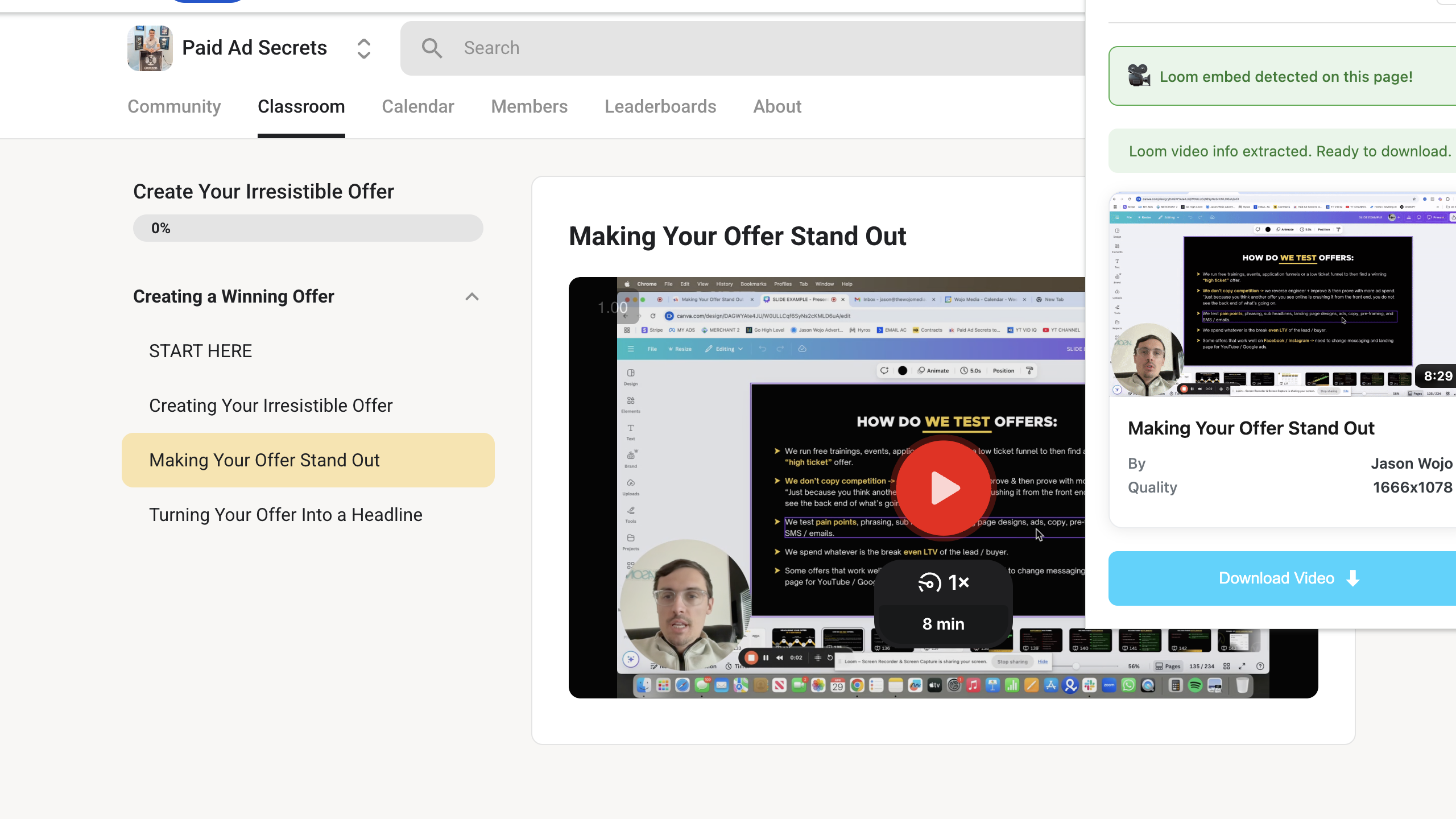 Skool downloader UI 2